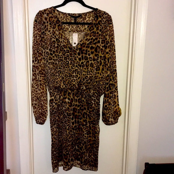 White House Black Market Dresses & Skirts - NWT - WHBM Leopard Print Blouson Dress